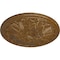 Ekena Millwork Bordeaux Ceiling Medallion (Fits Canopies up to 3 1/4"), 22 5/8"OD x 1 3/4"P, Smokey Topaz Crackle CM22BOSTC - alternate 4